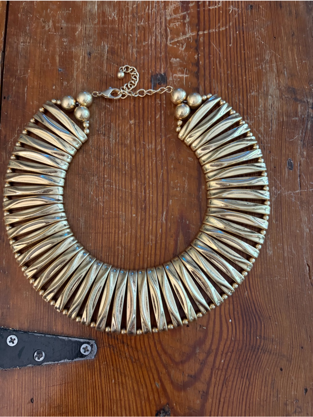 Gold Statement Collar Necklace - Women's Fashion Jewelry